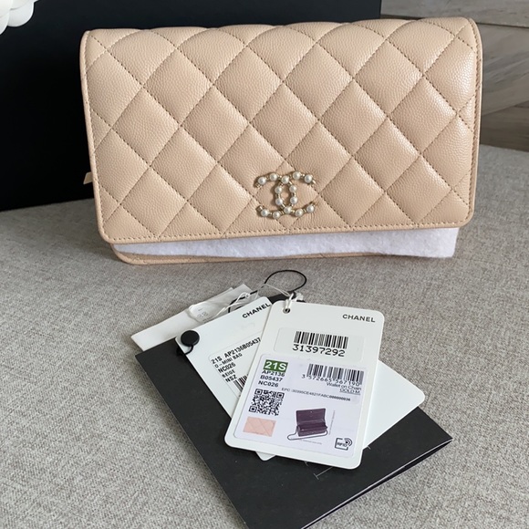 chanel 21S wallet on chain in caviar leather with gold hardware - Picture 4 of 4